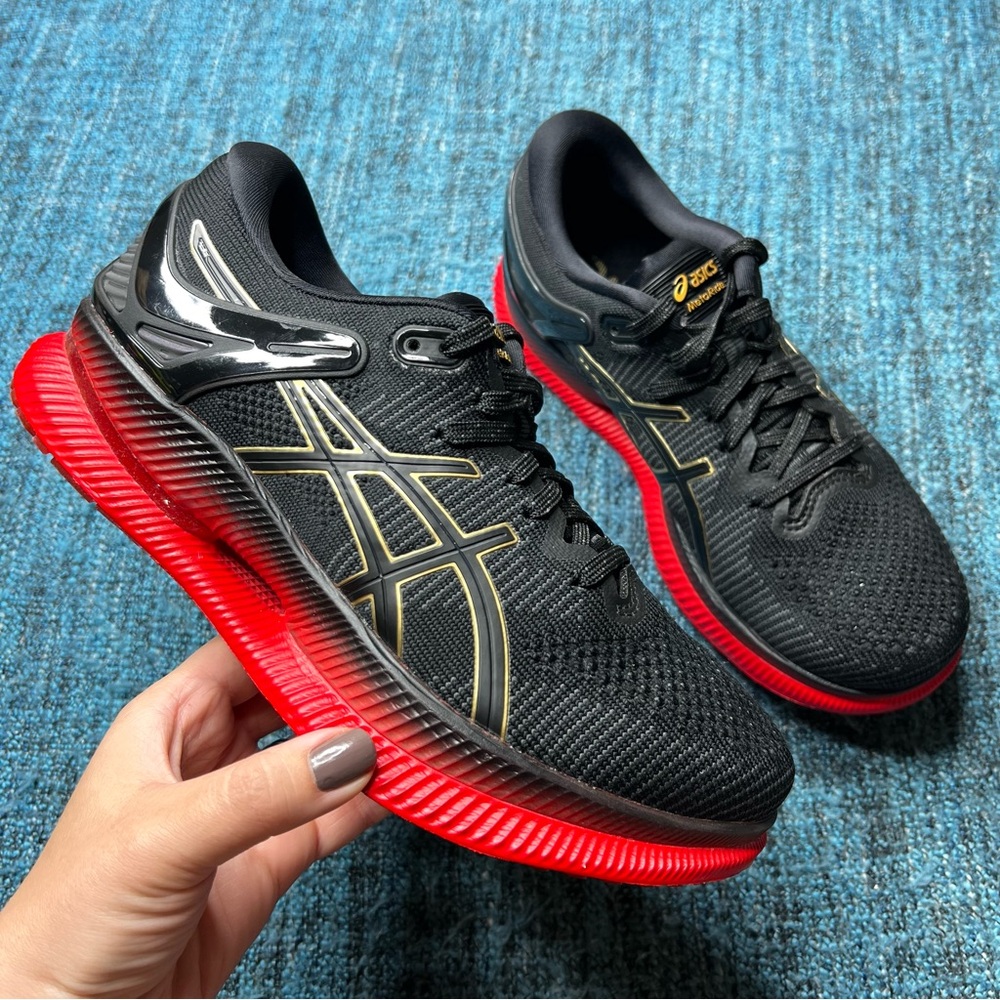 Asics MetaRide Running Shoes in Black Classic Red Size 7.5 Women’s Sneakers